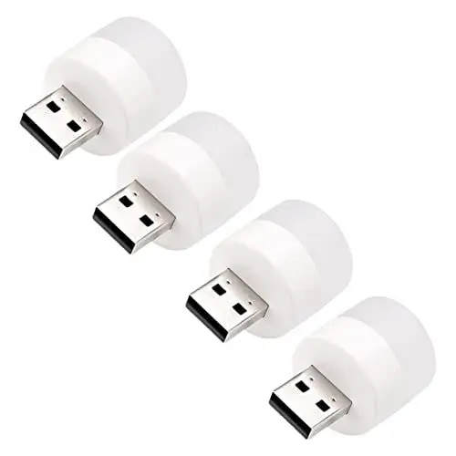 Produktbild: OSALADI 4 Stück Usb-nachtlicht Mini-bewegungssensor-nachtlicht Tragbar Neben Lampen Plug-in-nachtlicht Berührungssensor Nachtlicht Tragbare Nachtlampe Baby Weiß Rundes Licht Pvc Einstecken