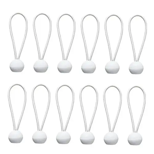 Produktbild: OSALADI 50 Stück Elastisches Seil Plastikplanen Zeltdach schwere Planen Bungee-Seil mit Bällen Plane Baldachin Bungee Kabelbinder Zurrgurte für Camping Gummiband festbinden Bungee-Gurt