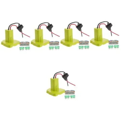Produktbild: OSALADI 5St Batterieadapter Netzteil selber Bauen Batteriestromanschluss aus Kunststoff Antriebsräder DIY Stecker Stromrichter für RC-Spielzeug Fernbedienung