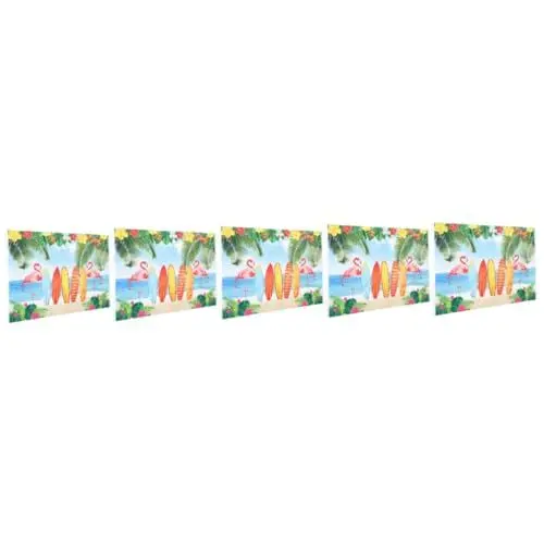 Produktbild: OSALADI 5St Hawaiischer Hintergrundstoff Hawaii Party Dekoration Beach Party Dekoration Hawaii-Kulisse Tropische Strandkulisse Hawaii-Party-Kulisse Party-Hintergrund Sommer Surfbrett Foto