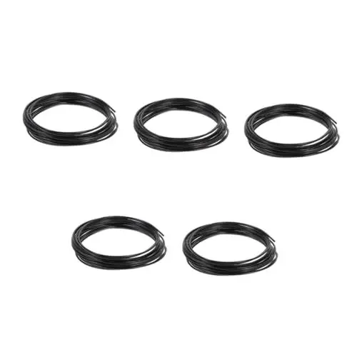 Produktbild: OSALADI 5st Aluminiumdraht Bonsai-draht-kit Flexibler Bonsaidraht Bonsai-formdraht Metalldraht Black