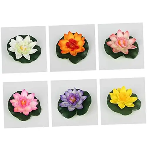 Produktbild: OSALADI Aquarium Lotus Pad 5 Stücke Künstliche Seerose Pad Gefälschte Lotus Blumen Für Aquarium