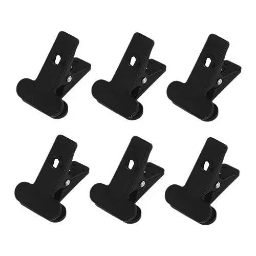 Produktbild: OSALADI 6St Fotoordner Photo Studio Photography Background Fotografie-Zubehör fotoshooting zubehör Brief Büroklammern Binder-Clip-Datei Klammer für Clip für Reflektoren Black
