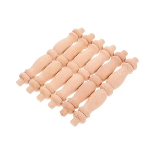 Produktbild: OSALADI 6St Weinschrank aus Holzschnitzerei holzbalken holzdekor holzschrank Holzspindeln für Bastelarbeiten Spindeln für Innentreppen Khaki