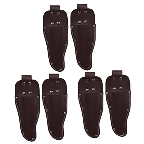 Produktbild: OSALADI 6 STK Gartenschere Lederetui Zangenhalter Zangenträger Gartenscherentasche gartengerätetasche Werkzeugtasche für Gartenarbeit Scherenscheide Astschere Fall Rindsleder Coffee