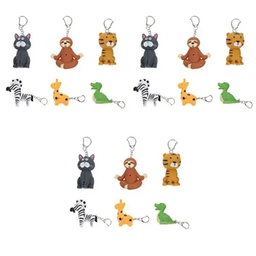 Produktbild: OSALADI 6 Stücke Schlüssel Abzeichen Dinosaurier Taschenlampe Kette Auto Stift Lichter Pädiatrische Tier Ornamente Reel Krankenschwestern Kinder Glühende Giraffe Faultier