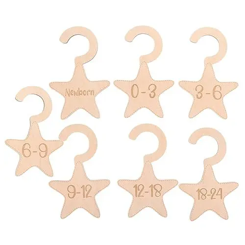 Produktbild: OSALADI 7stücke Kleiderschrank Teiler Holz Organisatoren Hängen Trennwände Für Babykleidung Schrankteiler Aufhänger Für Kleiderschrank