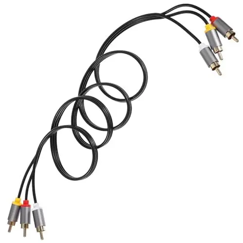 Produktbild: OSALADI Audio Kabel zu Stereo Verbindungskabel für Lautsprecher und Dvd Player Langlebig Stabiler Audio und Videosignalübertragung