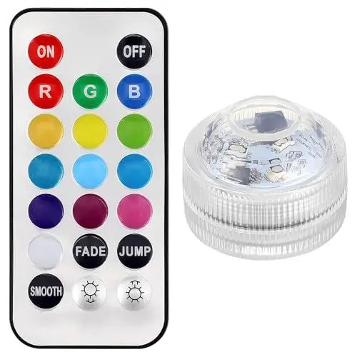 Produktbild: OSALADI Blumenlichter Teelichter LED-Pool-Lichter Aquarium-Licht Lichter Schwimmbad-Tauchlicht Laterne Wasserdicht Farbige Teelichter Led Teelichter Mit Fernbedienung