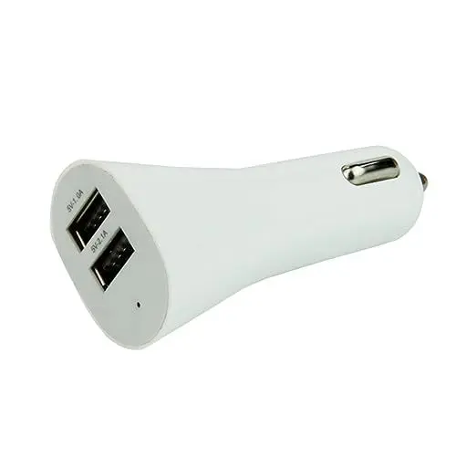 Produktbild: OSALADI 12v-24v Typ Auto Telefon Ladegerät Messing 3 1 Eine Dual USB Protektoren Weiß