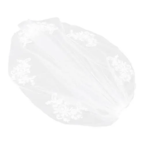 Produktbild: OSALADI Hochzeitsschleier Für Bräute Weiß Brautschleier Katholischer Schleier Braut Kopf Schleier Leiche Braut Schleier Kurzes Kleid Kurz Braut Spitze Silberner Kristall Fräulein Halloween