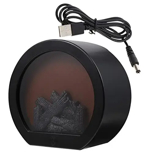 Produktbild: OSALADI Holzkohle-kaminlichter Flammenlose Kaminlampe Desktop-licht Led- Simulierte Kaminflammenlampe Festival-licht- Kaminlaternen Wohnkultur Tischkamin Brennholz Haushalt Abs