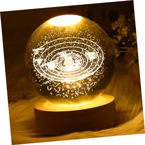 Produktbild: OSALADI Leuchtende Kristallkugel Sonnensystemlampe Kristallkugel-nachtlicht Tischlampe Dekorative Lampe Weltraumdekor Nachtlicht