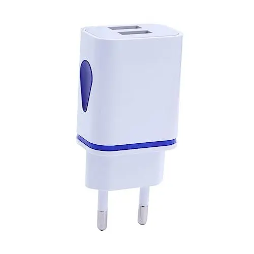 Produktbild: OSALADI 2USB Reiseadapter Wasserfallform LED Licht Dual USB Ladegerät Wandstecker Adapter Für Smartphones Mit EU Stecker