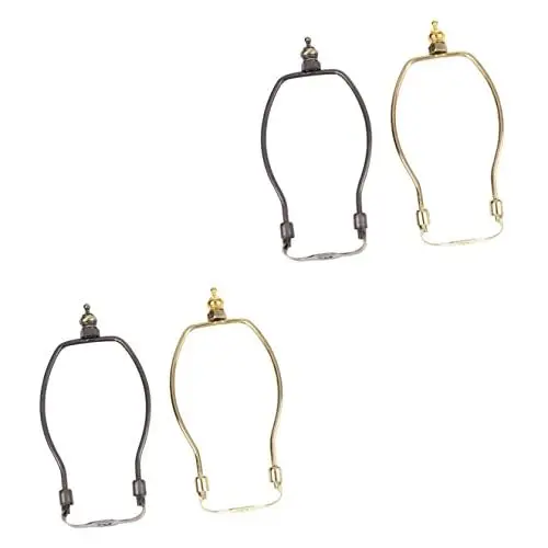 Produktbild: OSALADI 4 Stück Schirmhalterung Tischlampenschirmhalter Mit Verstellbarer Harfe Und Metallständer Lampenzubehör Lampenteile Zubehör Lampenschirm Hornrahmen Stehlampe Hornständer Mit
