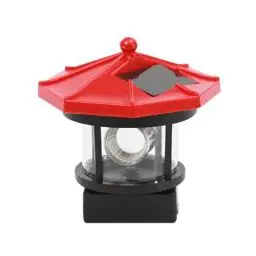 Produktbild: OSALADI Landschaftsbeleuchtung Solar Rot LED Angetrieben Rotierende Terrasse Ornament Teich Leuchtturm Werkzeug Praktisch Im Freien Außen Dekore Grad Licht Hof Garten Haus Rasen Lampe