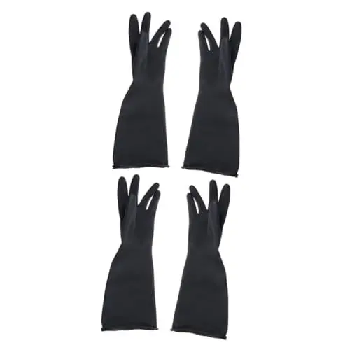 Produktbild: OSALADI Latex Handschuhe 2st Verdickte Rutschfeste Golfschläger Latexhandschuh Handschuhe Küchenhandschuh Arbeit Schutz Latex-Gartenhandschuhe