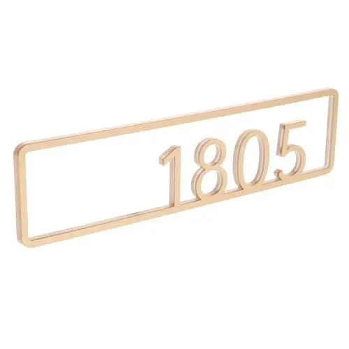 Produktbild: OSALADI Modernes Hausnummernschild Für Außenhausnummern Metall-Adressschild 5 1 X 20 3 Cm Große Nummer Adresse Für Heimbüro Hotel