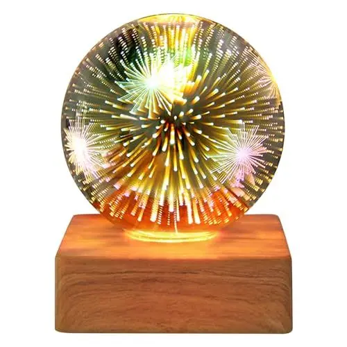 Produktbild: OSALADI Nachtlicht Nachttischlampe Romantische Nachtlampe Romantisches Projektorlicht Partyscheinwerferlampe Led-kugellampe Dekorative Tischlampe Stehen Fein Glas Kind Leichter Ball Weiß
