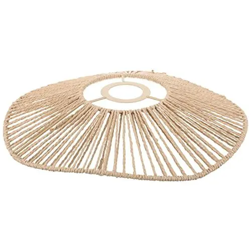 Produktbild: OSALADI Papierseil Lampenschirme Rattan Pendelleuchte Abdeckung Kronleuchter Deckenleuchte Abdeckung Für Küche Esszimmer Schlafzimmer (Hellbraun)