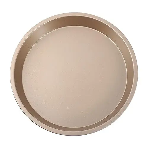 Produktbild: OSALADI Pizzapfanne Kuchenformen Grillpfanne Für Den Ofen Kekspfanne Runde Pizza Pizzaofenblech Antihaft-backen Antihaftbeschichtete Backform Pizzateller Für Backofen Aluminium Golden