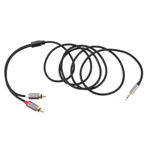 Produktbild: OSALADI 1.5m Audio Kabel Zu Doppel-kopfhörer Verlängerungskabel Flexible Verbindung Für Pc Smartphone Und Audiogeräte Hochwertige Klangübertragung Für Musikliebhaber