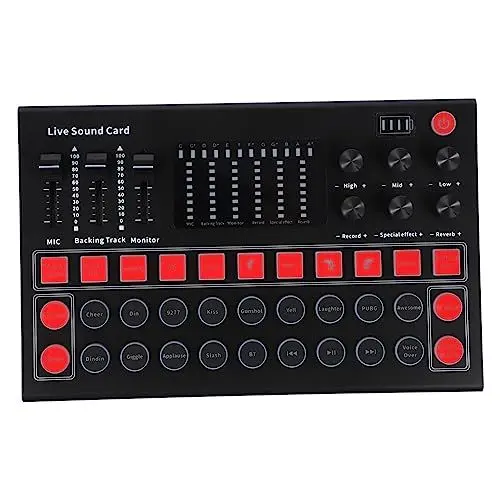 Produktbild: OSALADI Soundkarte Für Live-geräte Tonmischer Live-Sound-Mixer Externe Soundkarten Halloween-tischdekorationen Rundfunk-soundkarte Audiomischer Tonwechsler Abs Multi-plattform V9 Werkzeug