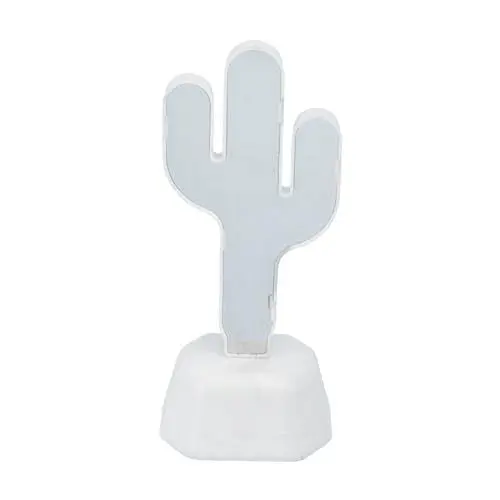 Produktbild: OSALADI Spiegelleuchten in Kaktusform Kaktus-Dekor Kaktus Licht Tunnellampe Heimdekoration Lichtschild Mädchen Herz Dekorationen schmücken 3d Weiß