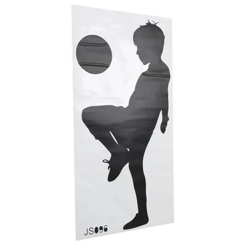 Produktbild: OSALADI Schwarzer Fußball Jungen Und Mädchen Wandaufkleber Stick Pvc Wandtattoo Kreatives Schlafzimmer Tapete