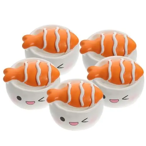 Produktbild: OSALADI Sushi Zubehör 5 Emo Puppen Ornamente Mikro Landschaftsdekoration Mini Lebensmittel Mini Landschaft Kunsthandwerk Mini Cartoon Sushi Landschaft Mini Sushi Cartoon