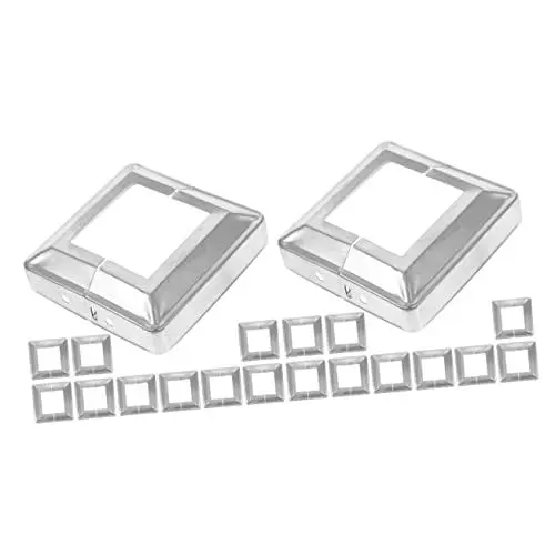 Produktbild: OSALADI Verzierungen 20 Stück Geteilte Zaunpfosten Für Den Außenbereich Zaundekoration Metallzaun Für Den Außenbereich Metalldekoration Vinyl-Pfostenverkleidung Geländer-Abdeckkappe 4 X 4