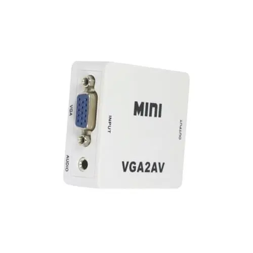 Produktbild: OSALADI Vga Zu Adapter Pc Zu Tv Pal Ntsc Video Audio Auflösung Unterstützung Für Heimkino Präsentationen Weiß