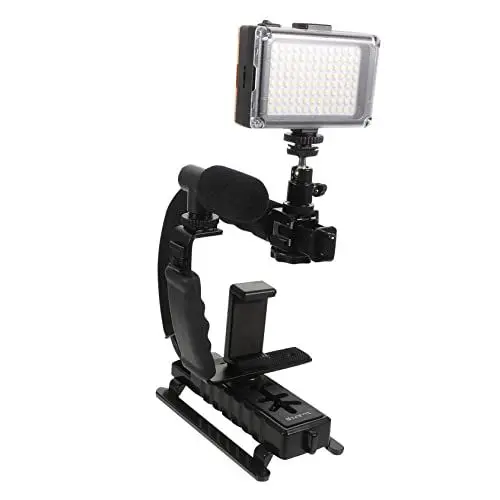 Produktbild: OSALADI Video-Mikrofon-Kit würfelunterlage einhelll Fotografielichter Herren Anzugschuhe photostickomni Videomikrofon Fotografie Halterung Mikrofon für Kamera geführtes Studiolicht Black