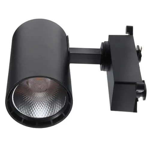 Produktbild: OSALADI 12w Led Schienenleuchte Strahler Für Bekleidungsgeschäfte Vitrinenlampe Spotbeleuchtung Akzentstrahler Mit Verstellbarem Kopf Schwarze Schale Warmes Licht