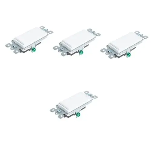 Produktbild: OSALADI Wandleuchte 4 Stück Schalttafel 4-wege-schalter Kasa Lichtschalter 4-wege-wippschalter Lichtschalter Wippe Einpoliger Lichtschalter 15a Led Amerikanischer Stil Phosphorbronze Weiß
