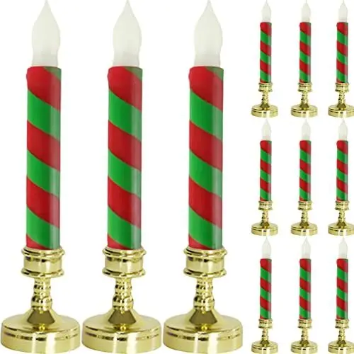 Produktbild: OSALADI Weihnachtsfeierzubehör 12 Stücke Weihnachtskerzen LED Kerzen Christbaumkerzen Weihnachten Teelicht Kerzen Flammenlose Kerzen Licht für Mittelstücke Tischdeko Weihnachtsdeko