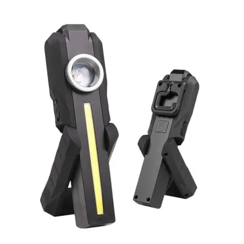 Produktbild: OSALADI Faltbare Magnetische -arbeitsleuchte Mit Usb-ladung Robuste Taschenlampe Für Outdoor-aktivitäten Tragbar Gelbes Licht Für Camping Und Notfälle