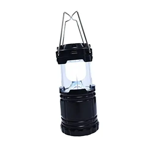 Produktbild: OSALADI Wiederaufladbare Solar-campinglaterne Schwarzes Campinglicht Tragbare Zeltlampe Für Den Außenbereich Notlampe Campingbeleuchtung