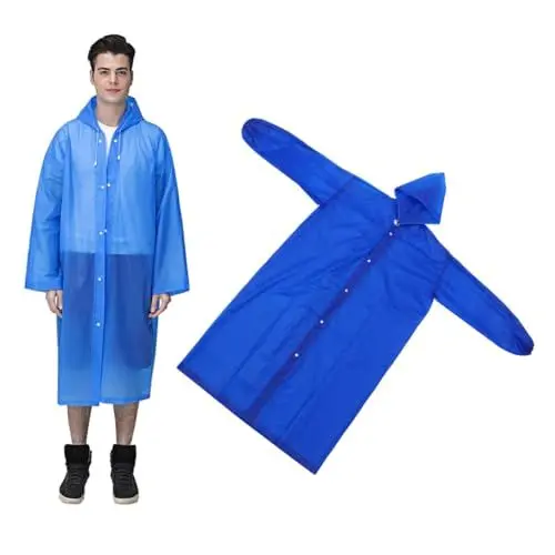 Produktbild: OSALADI klarer Regenmantel durchsichtiger Regenponcho Einweg-Regenponchos für Erwachsene Ponchos für Männer klare Ponchos Männer Poncho Regenjacke tragbarer Regenmantel Mann