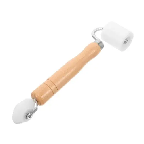 Produktbild: OSALADI rollende Radrolle Tapetennahtroller tapetenrolle tapezierwerkzeug Hintergrundbilder Glättwalze Tapetenauftragswalze Wagen Holzgriff Klebeband Scrollrad hölzern