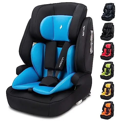 Produktbild: Osann Jazzi Isofix – Der sichere Kindersitz ab 1 Jahr (76–150 cm), mitwachsend mit Isofix & Top-Tether, Schutz & Geborgenheit auf jeder Fahrt - Ocean