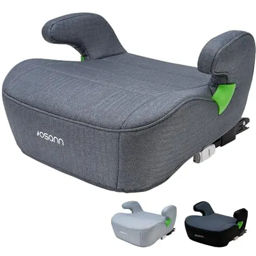 Produktbild: Osann Junior Isofix, Sitzerhöhung Auto Kinder, Kindersitzerhöhung mit Isofix, 126-150 cm (ca. 15-36 kg), Sitzschale i-Size - Elephant Grey