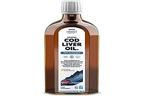 Produktbild: Osavi - Cod Liver Oil | Norwegisches Lebertranöl mit natürlichem Zitronengeschmack - 1000 mg Omega-3 für Herz, Gehirn & Immunsystem | 250 ml