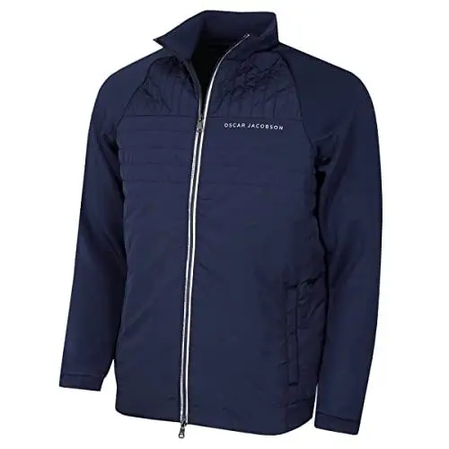 Produktbild: Oscar Jacobson Herren Harrington gepolsterte Golfjacke - Marine - XL