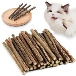 Produktbild: OSDUE 32 Stück Katzenminze Sticks, Matatabi-Kausticks, Katzenminze Spielzeug Katzen Kauhölzer Sticks für Katzen Zahnpflege & Gegen Mundgeruch Natürlich Sicher Katzensticks Kausticks Set