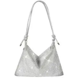 Produktbild: OSDUE Damen Clutch Glitzer, Strass Clutch Geldbörsen, Glitzer Abendtasche Umhängetasche, Kristall Schultertaschen für Hochzeit Party Freizeit Date (52 * 18.5cm)