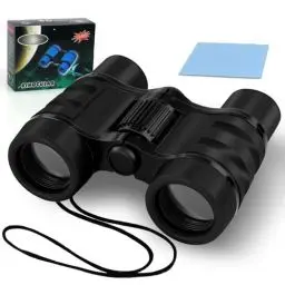 Produktbild: OSDUE Fernglas für Kinder, Spielzeug, Spielzeug, stoßfestes, für Jungen und Mädchen im Alter von 3–7Jahren, für Vogelbeobachtung, Jagen, Wandern, Geburtstagsgeschenke(Schwarz)