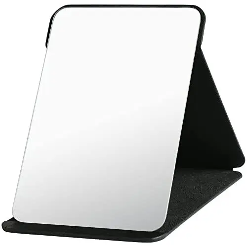 Produktbild: OSDUE Reisespiegel Klappbar, Klappbar Make-up, Tragbar Kosmetikspiegel, Klappbarer Reisespiegel für Tischplatte, Handheld, Zuhause und Reisenutzung (Extra Groß - 25.5 x 18CM)