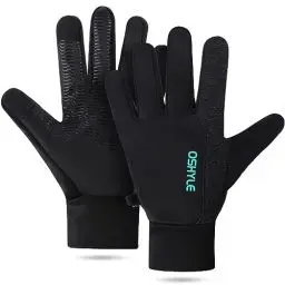 Produktbild: OSHYLE Winterhandschuhe,Anti Rutsch Silikon Gel Touchscreen Winddichte Laufhandschuhe,Thermische weiche warme Futter Fahrradhandschuhe für Männer & Frauen (Grüner See, M)