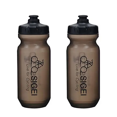 Produktbild: OSIGEI Fahrrad-Trinkflasche Bpa-Frei, Fahrrad-Trinkflasche mit Auslaufsicherem Ausguss 610Ml Transparent Schwarz, Sportflasche FüR Fahrrad, Fitnessstudio, Outdoor, Sport Und Freizeit (2 Pack)